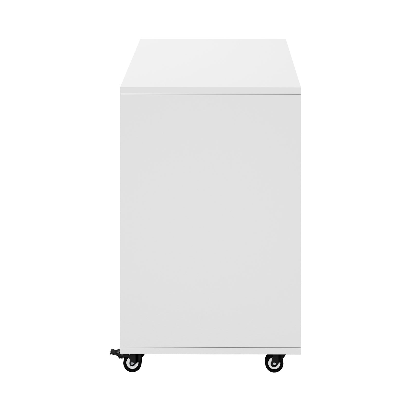 Oikiture Filing Cabinet 2 Door 4 Drawer Mobile Office Storage Cabinet White - Sunyee
