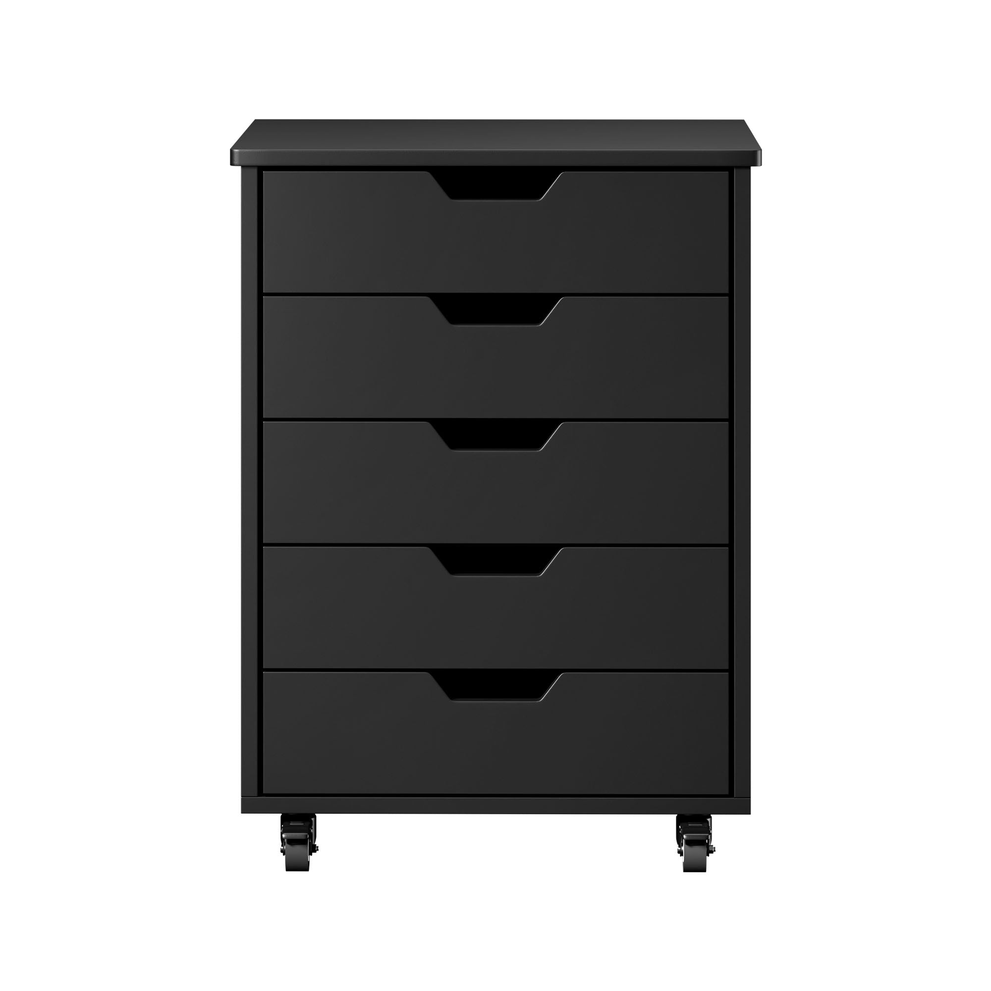 Oikiture 5 Drawer Mobile Filing Cabinet Storage Cabinet Home Office Black - Sunyee