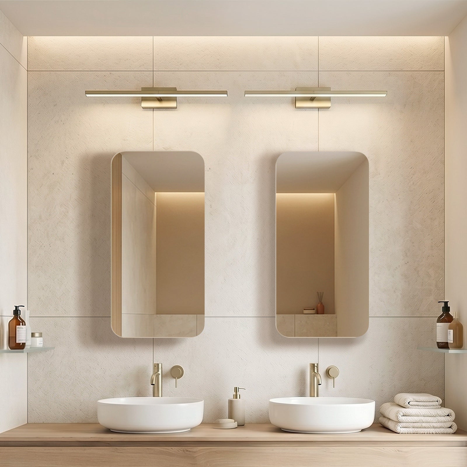 Welba Bathroom Mirror Cabinet Organiser 3-Tier Adjustable Shelves White