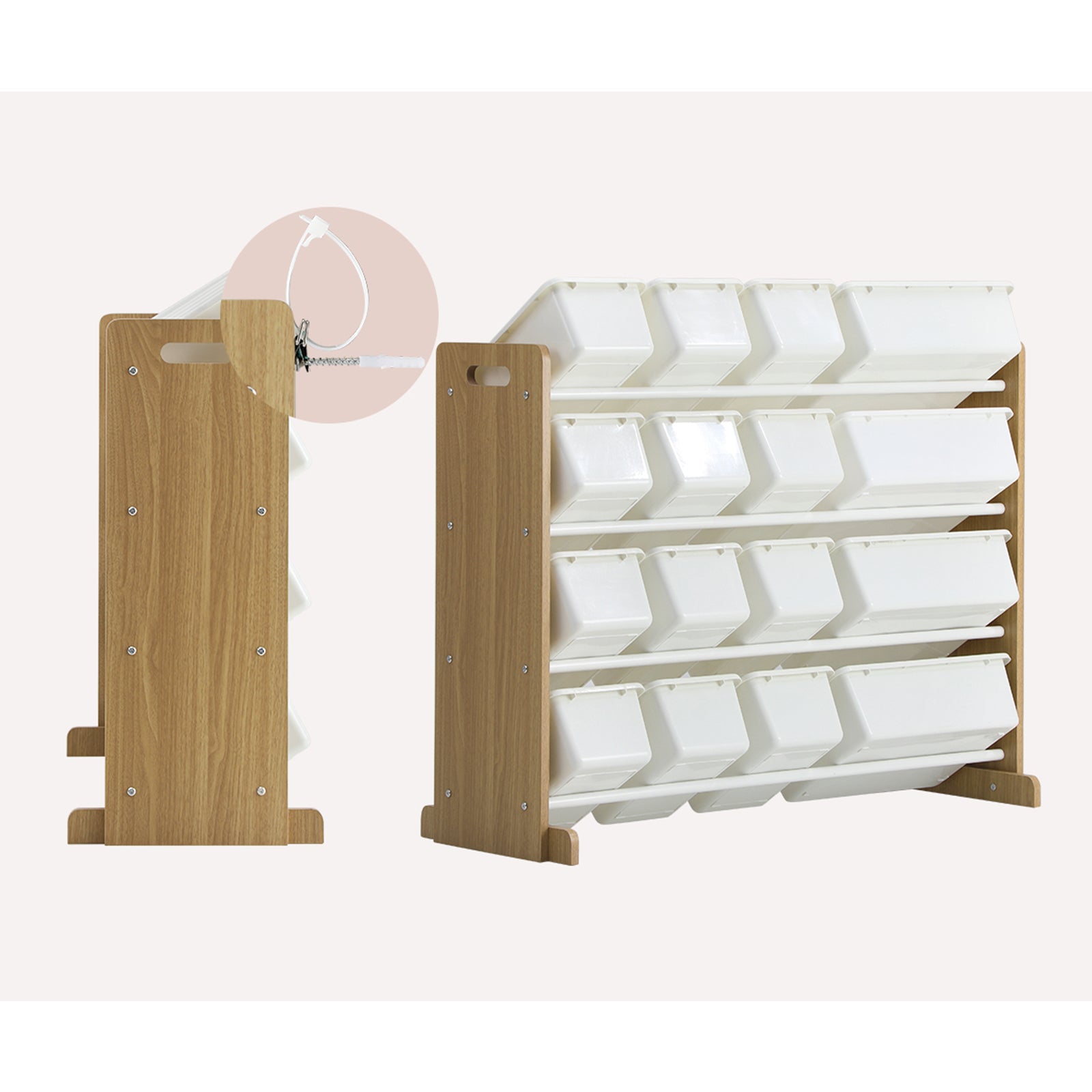 Oikiture Kids Toy Box Organiser Display Shelf Storage Rack Drawer - Sunyee