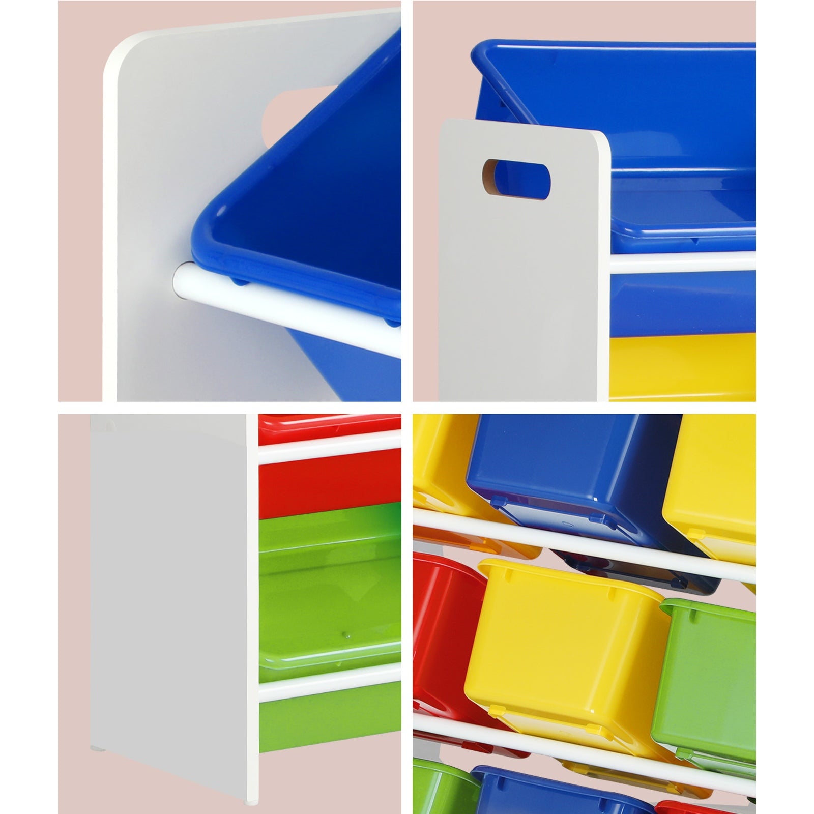 Oikiture Kids Toy Box Organiser 12 Bins Display Shelf Storage Rack Drawer - Sunyee