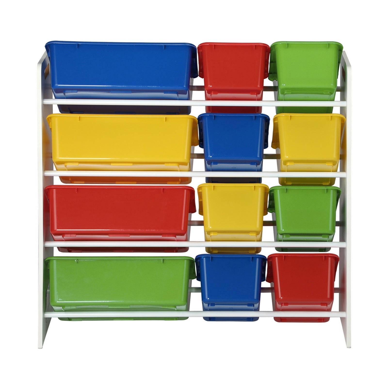 Oikiture Kids Toy Box Organiser 12 Bins Display Shelf Storage Rack Drawer - Sunyee
