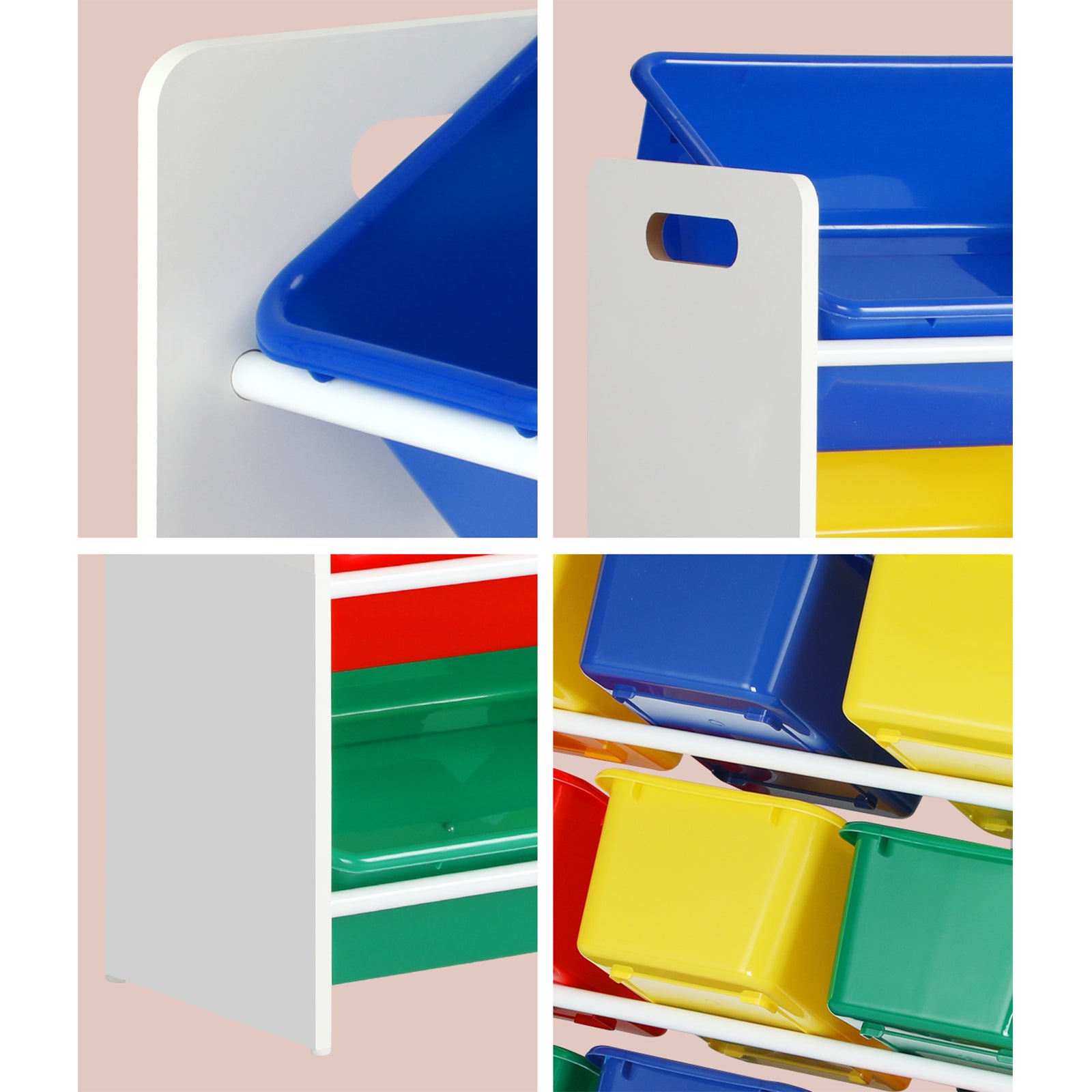 Oikiture Kids Toy Box Organiser 12 Bins Display Shelf Storage Rack Drawer - Sunyee