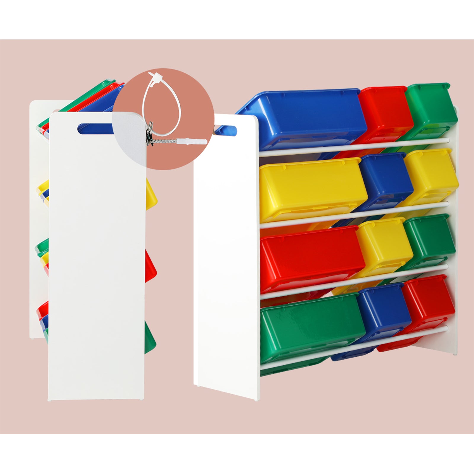 Oikiture Kids Toy Box Organiser 12 Bins Display Shelf Storage Rack Drawer - Sunyee