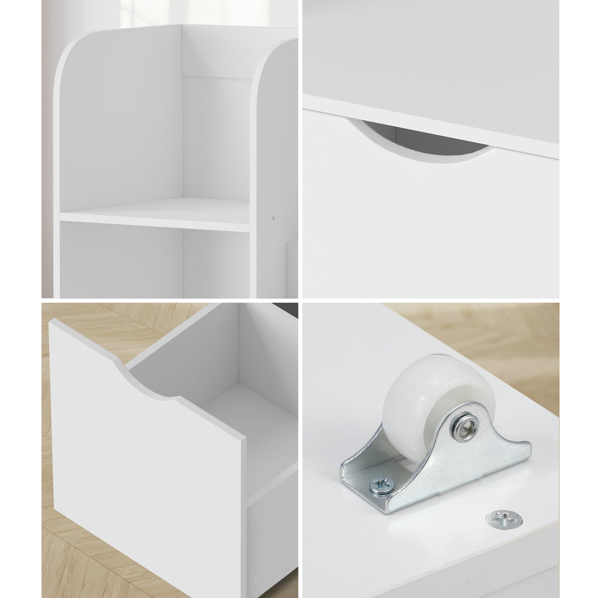 Oikiture Kids Bookcase Toy Organiser Cabinet Bookshelf With Chest Storage - Sunyee