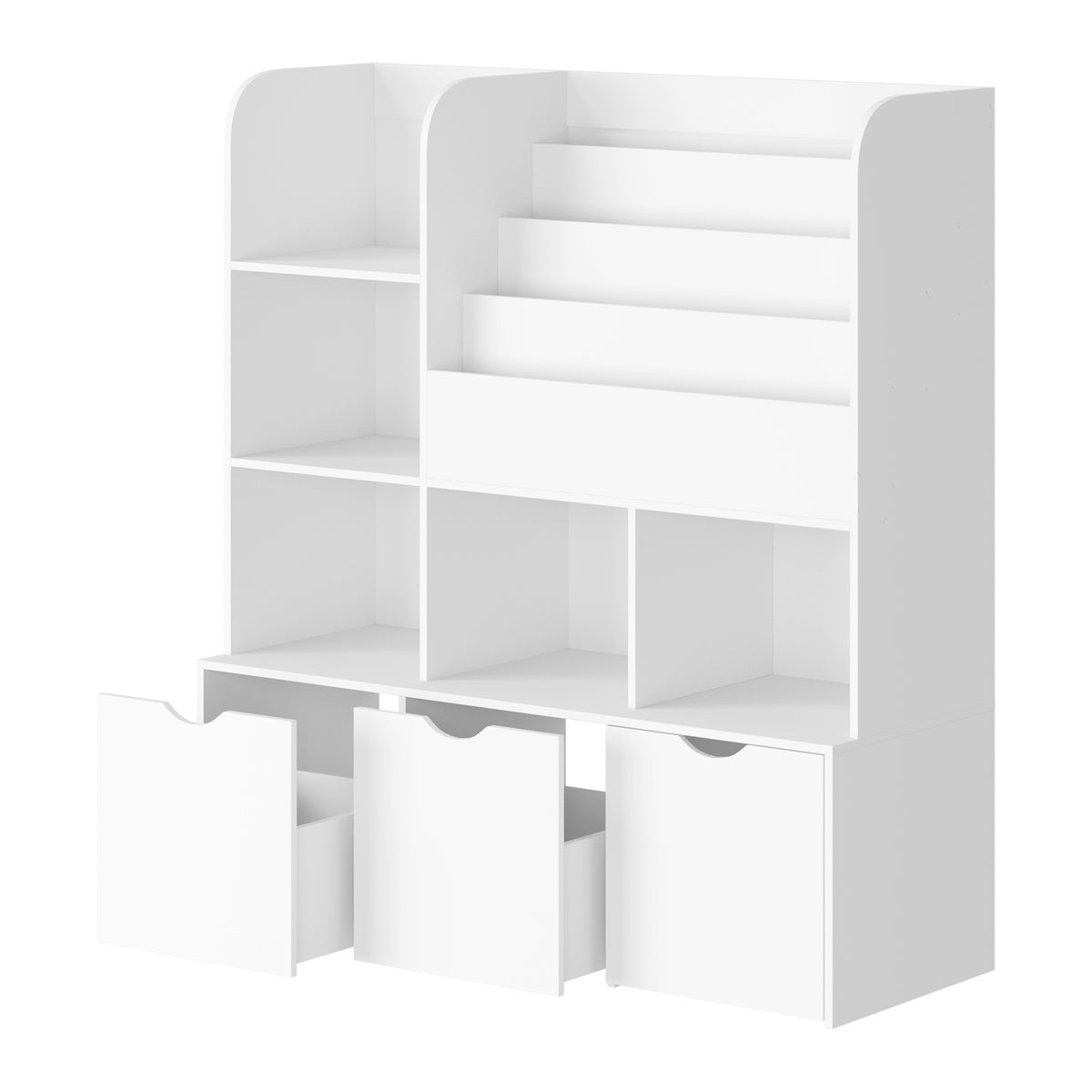 Oikiture Kids Bookcase Toy Organiser Cabinet Bookshelf With Chest Storage - Sunyee