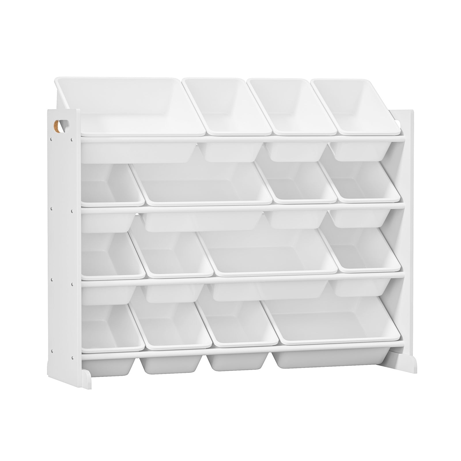 Oikiture Kids Toy Box Organiser 16 Bins Display Shelf Removable Drawer White - Sunyee