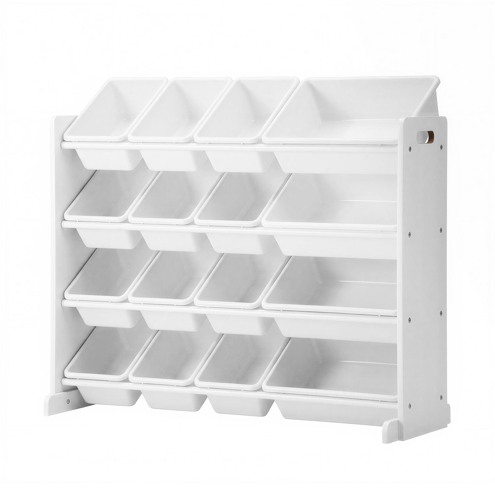 Oikiture Kids Toy Box Organiser 16 Bins Display Shelf Removable Drawer White - Sunyee