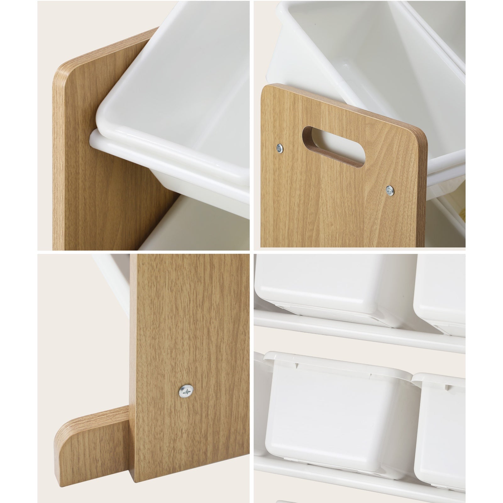 Oikiture Kids Toy Box Organiser 16 Bins Display Shelf Storage Rack Drawer - Sunyee