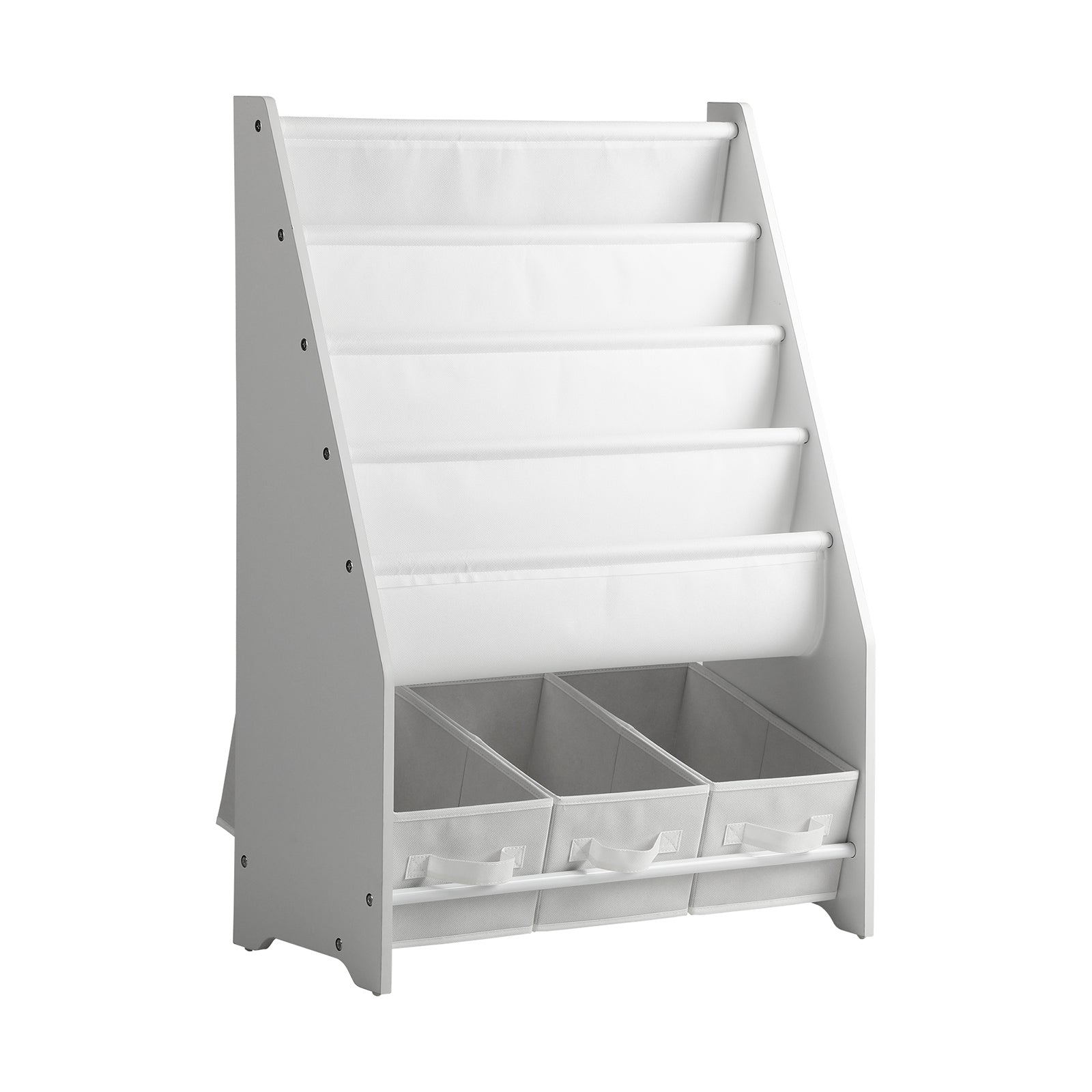 Oikiture Kids Bookshelf Toy Storage Box Organiser Display Shelf DIY Storage Rack - Sunyee