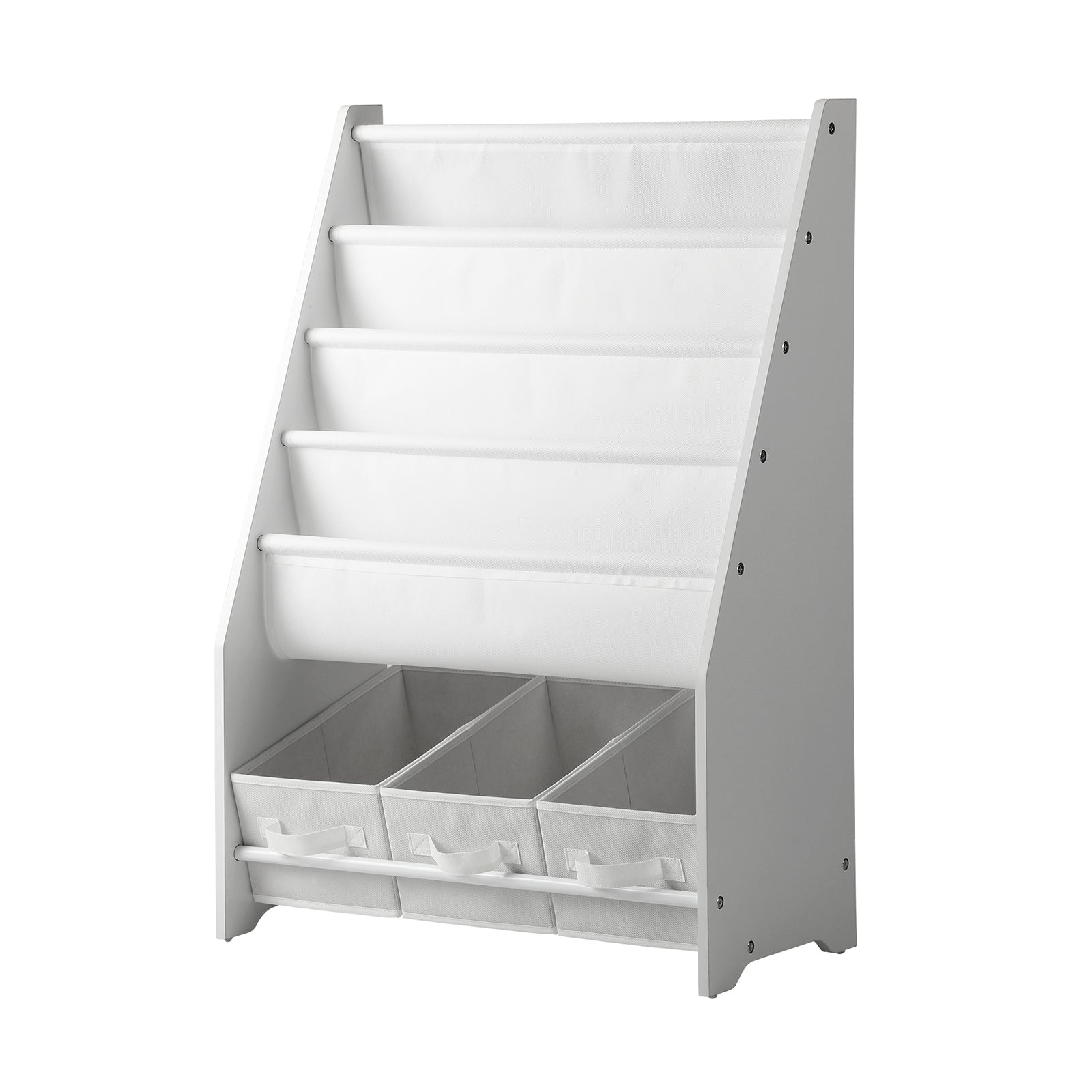 Oikiture Kids Bookshelf Toy Storage Box Organiser Display Shelf DIY Storage Rack - Sunyee