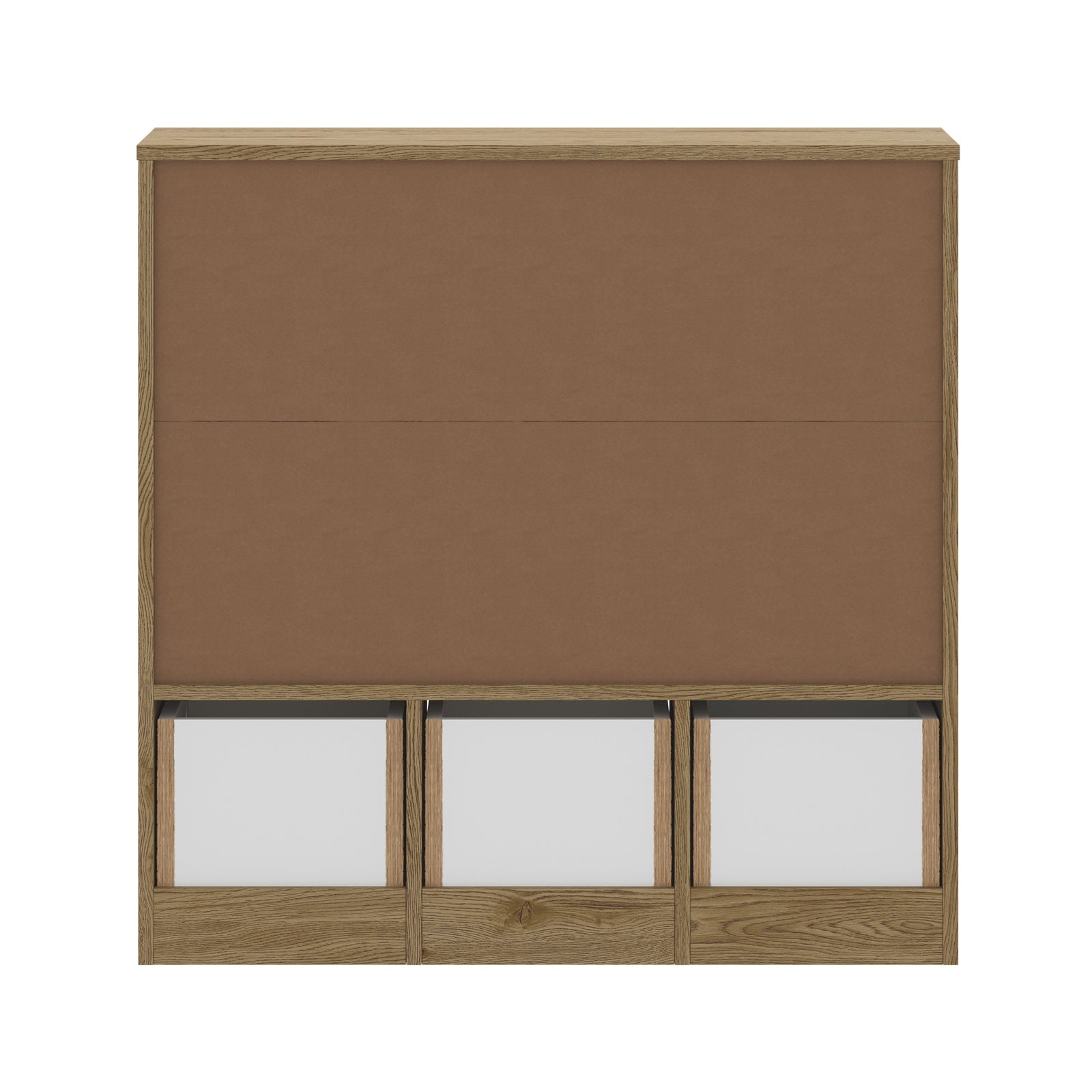 Oikiture Kids Bookcase Toy Organiser Cabinet With Removable Box Storage Natural - Sunyee