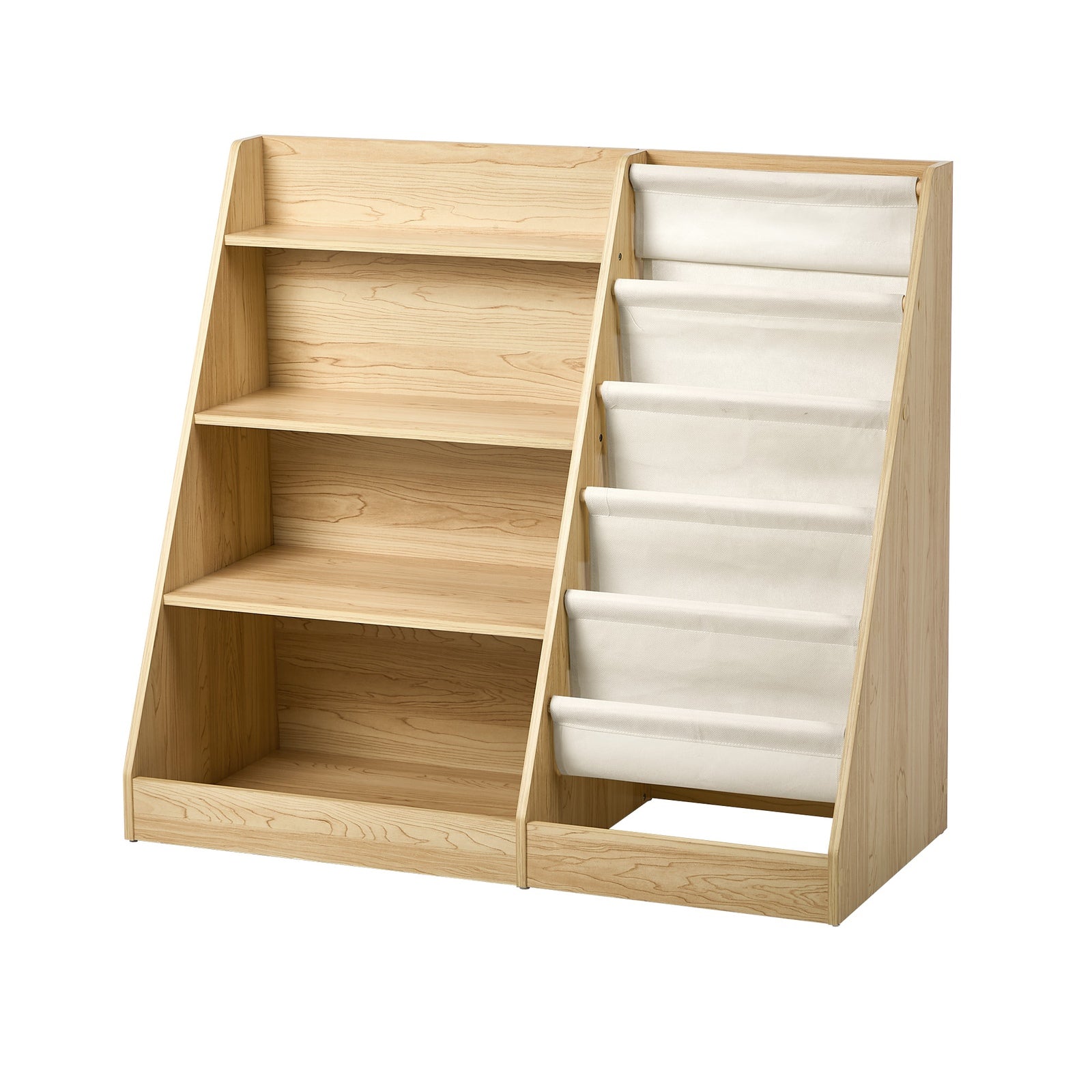 Oikiture Kids Bookshelf Bookcase Multi Tiers Display Shelf Rack DIY Organiser