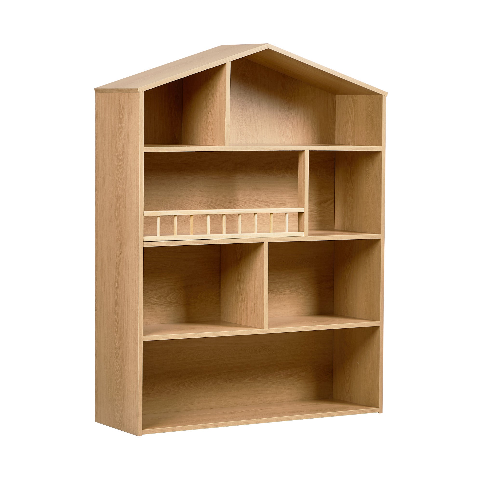 Oikiture Kids Bookshelf Toy Storage Children Bookcase Display Shelf Rack Natural - Sunyee