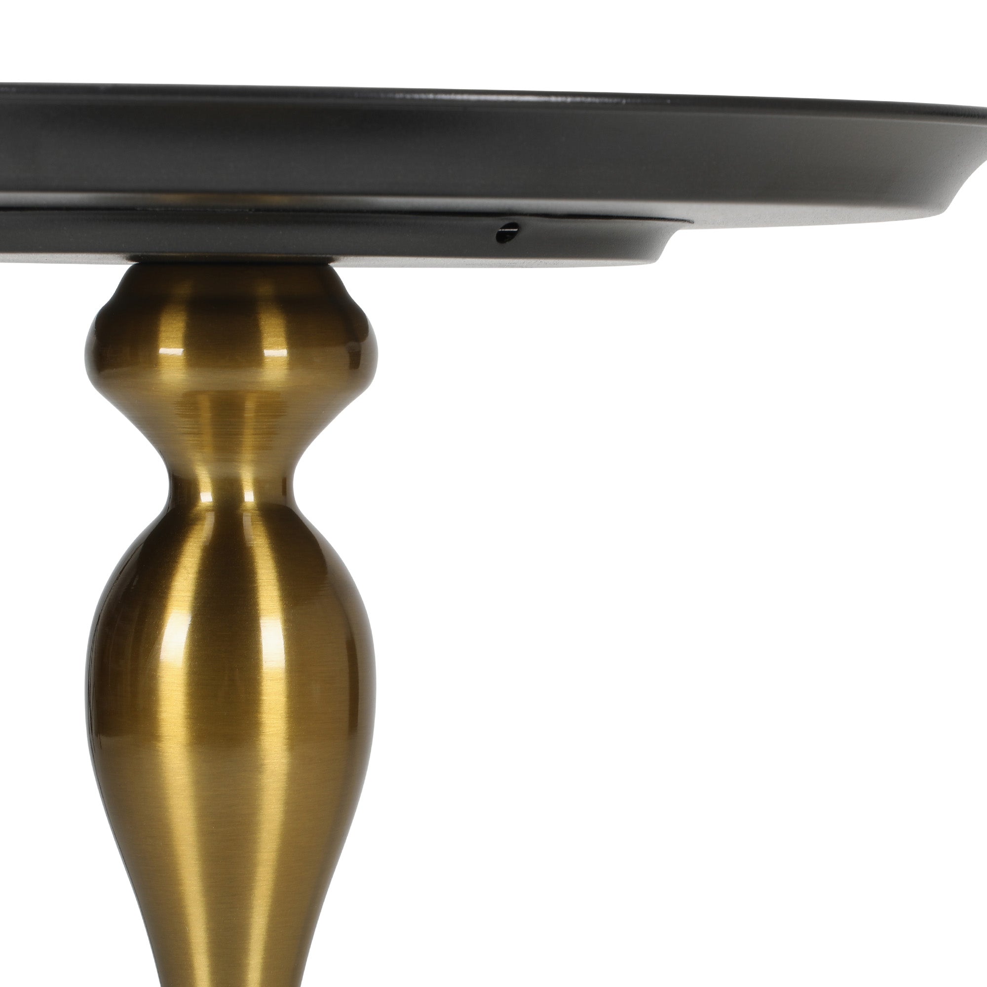 Oikiture Coffee Side Table Bedside Sofa Tea End Tables Round Metal Black - Sunyee