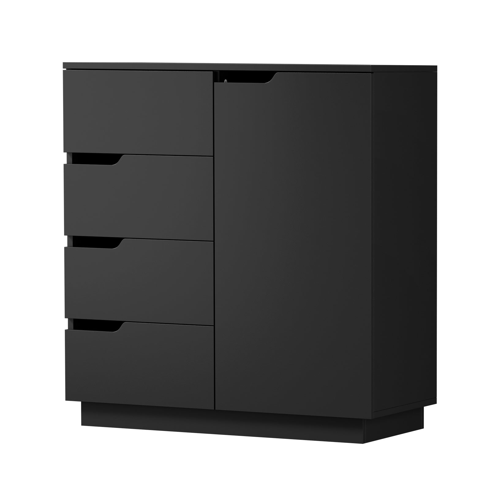 Oikiture Storage Cabinet 4 Drawers Buffet Cupboard Hallway Handleless