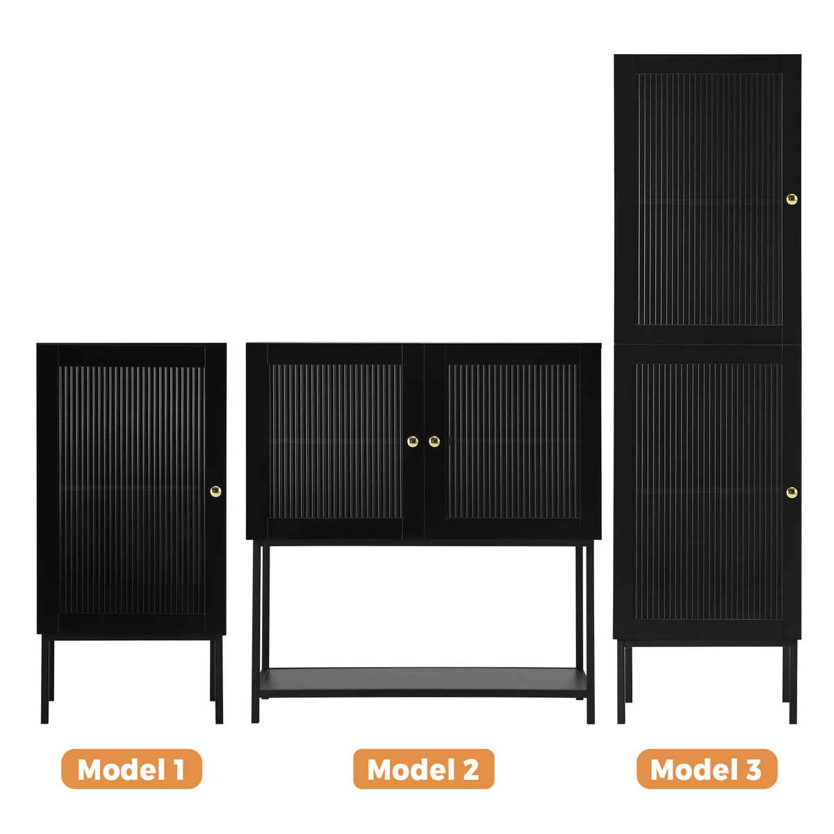Oikiture Bathroom Cabinet Storage Toilet Cupboard Tempered Glass Door Black
