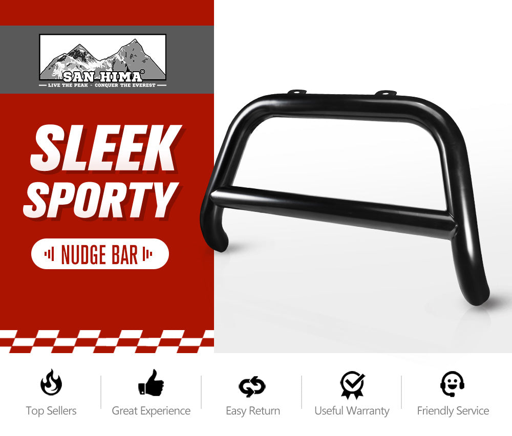 Matt Black Steel Nudge Bar Grille Bumper Guard For Nissan Navara NP300 2015-2020 - Sunyee