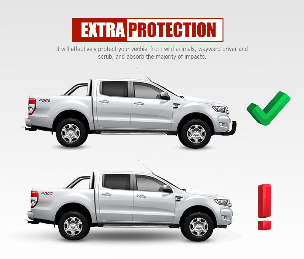 Nudge Bar 3" Grille Guard For Nissan Navara NP300 2015-2020 + 20" LED Light Bar - Sunyee