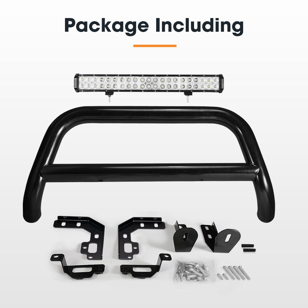 Nudge Bar 3" Grille Guard for Ford Ranger T6 T7 PX 2012-2018 + Light Bar - Sunyee