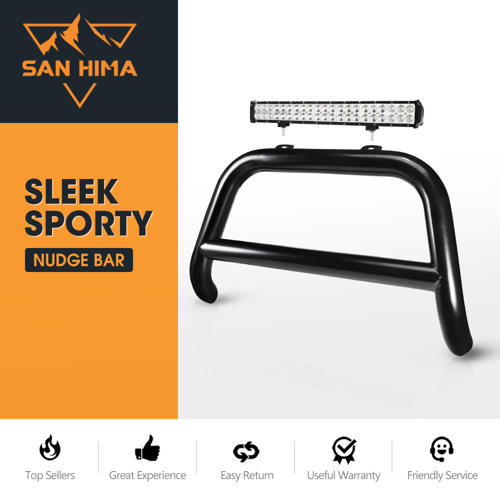 Nudge Bar Grille Guard for Mitsubishi Triton MQ OEM 2015-2020+20" LED Light Bar - Sunyee