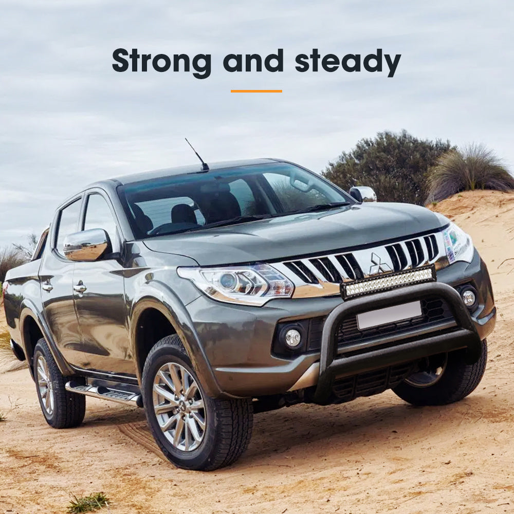 Nudge Bar Grille Guard for Mitsubishi Triton MQ OEM 2015-2020+20" LED Light Bar - Sunyee