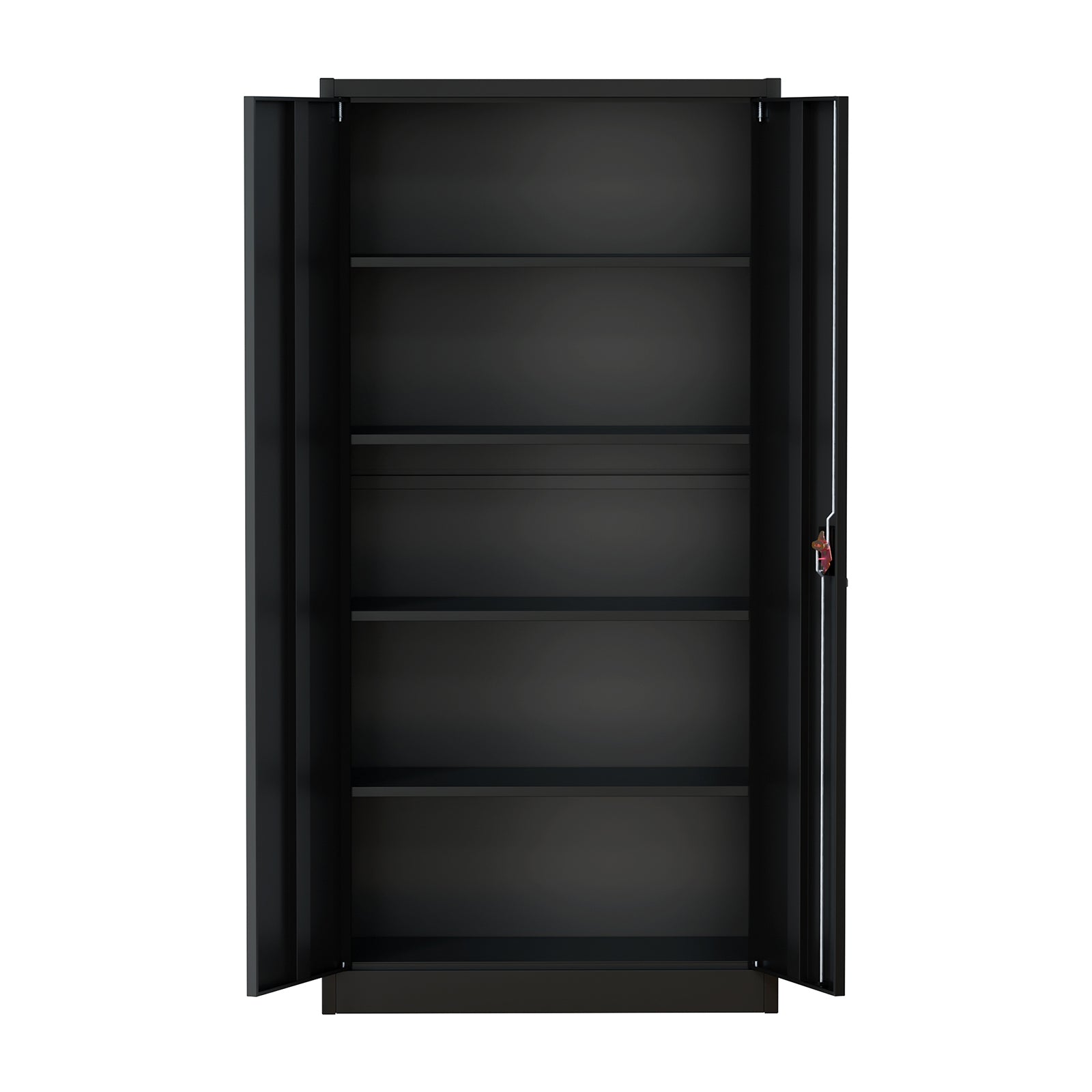 Oikiture Lockable Filing Cabinet 185cm Steel Office Document Storage Black - Sunyee