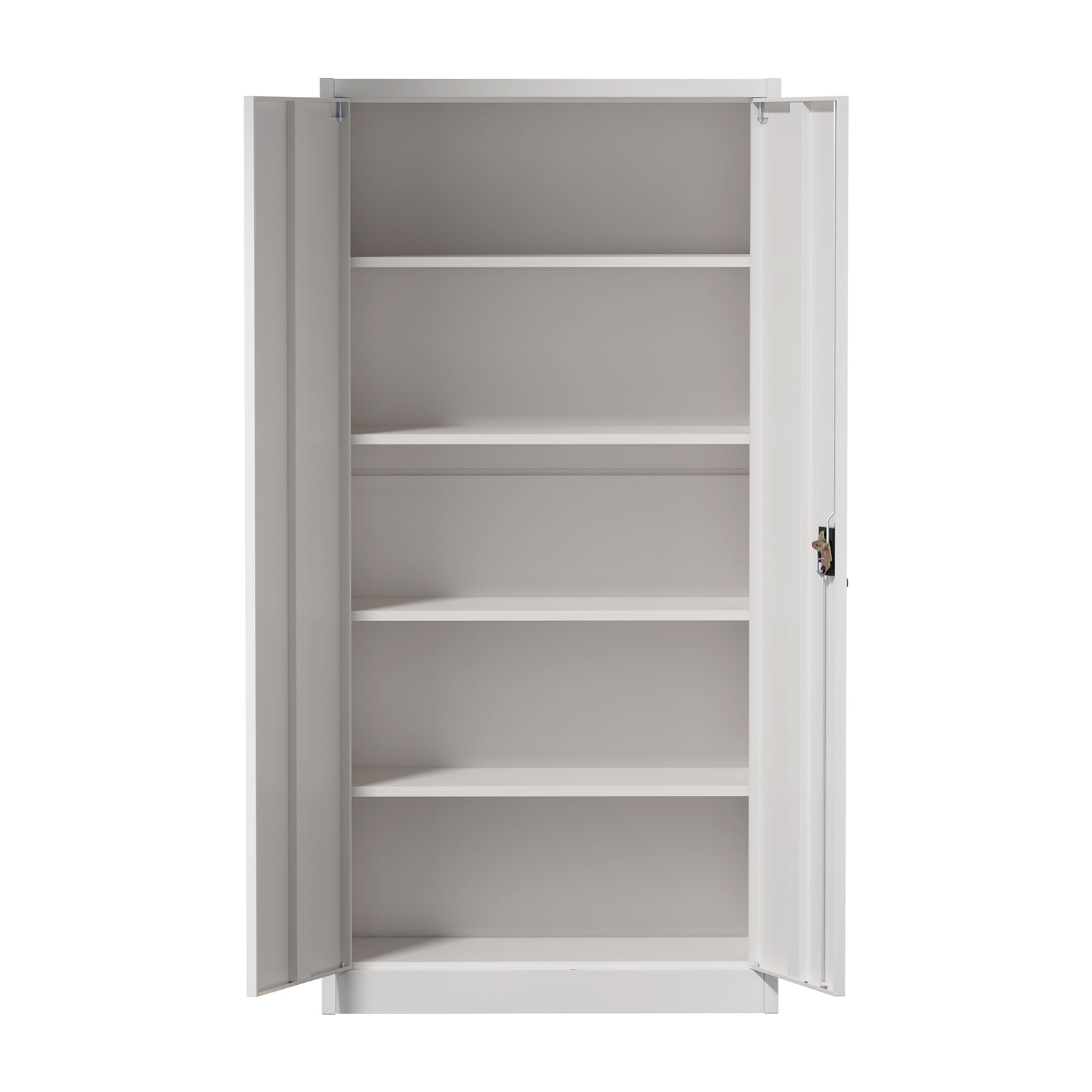 Oikiture Lockable Filing Cabinet 185cm Steel Office Document Storage White - Sunyee