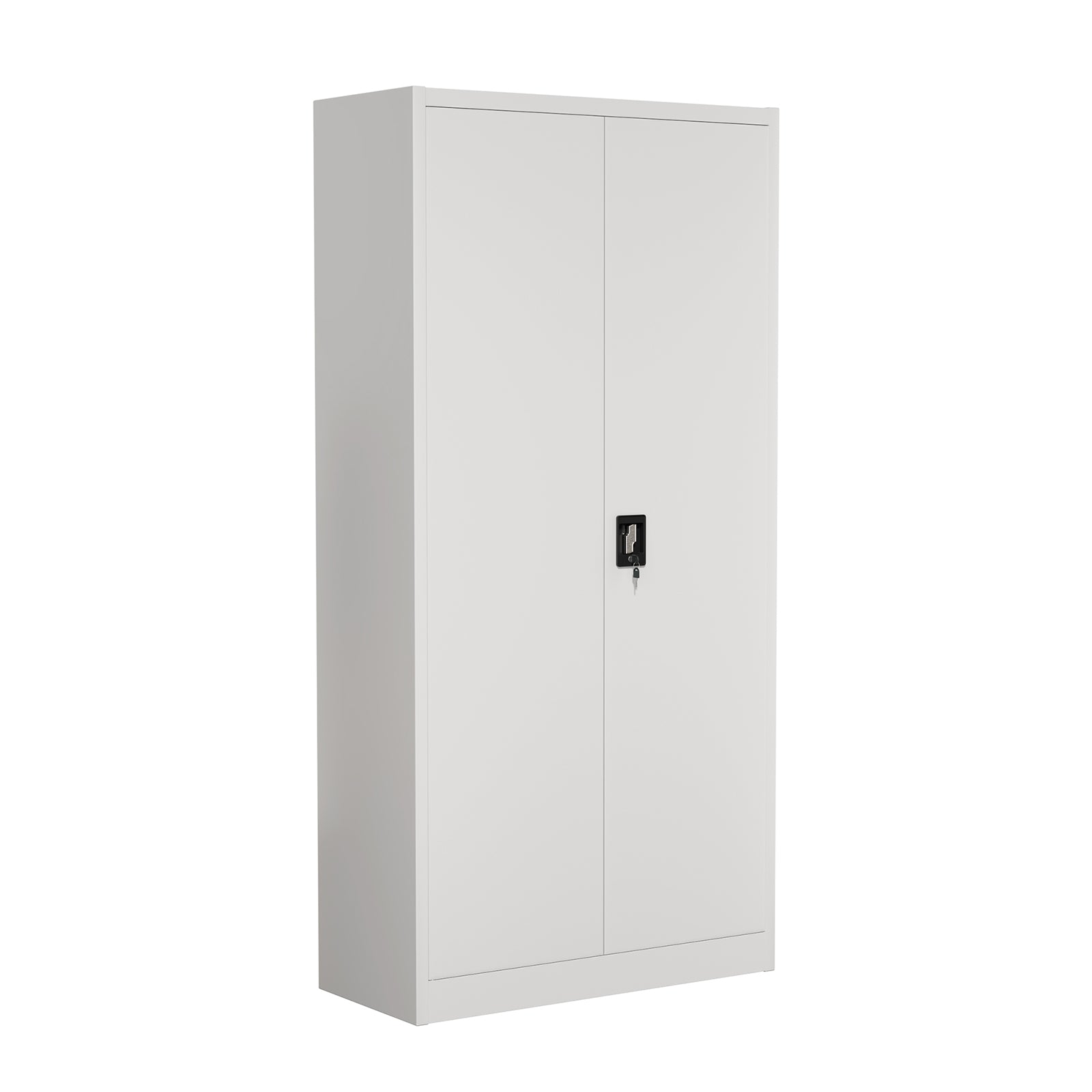 Oikiture Lockable Filing Cabinet 185cm Steel Office Document Storage White - Sunyee