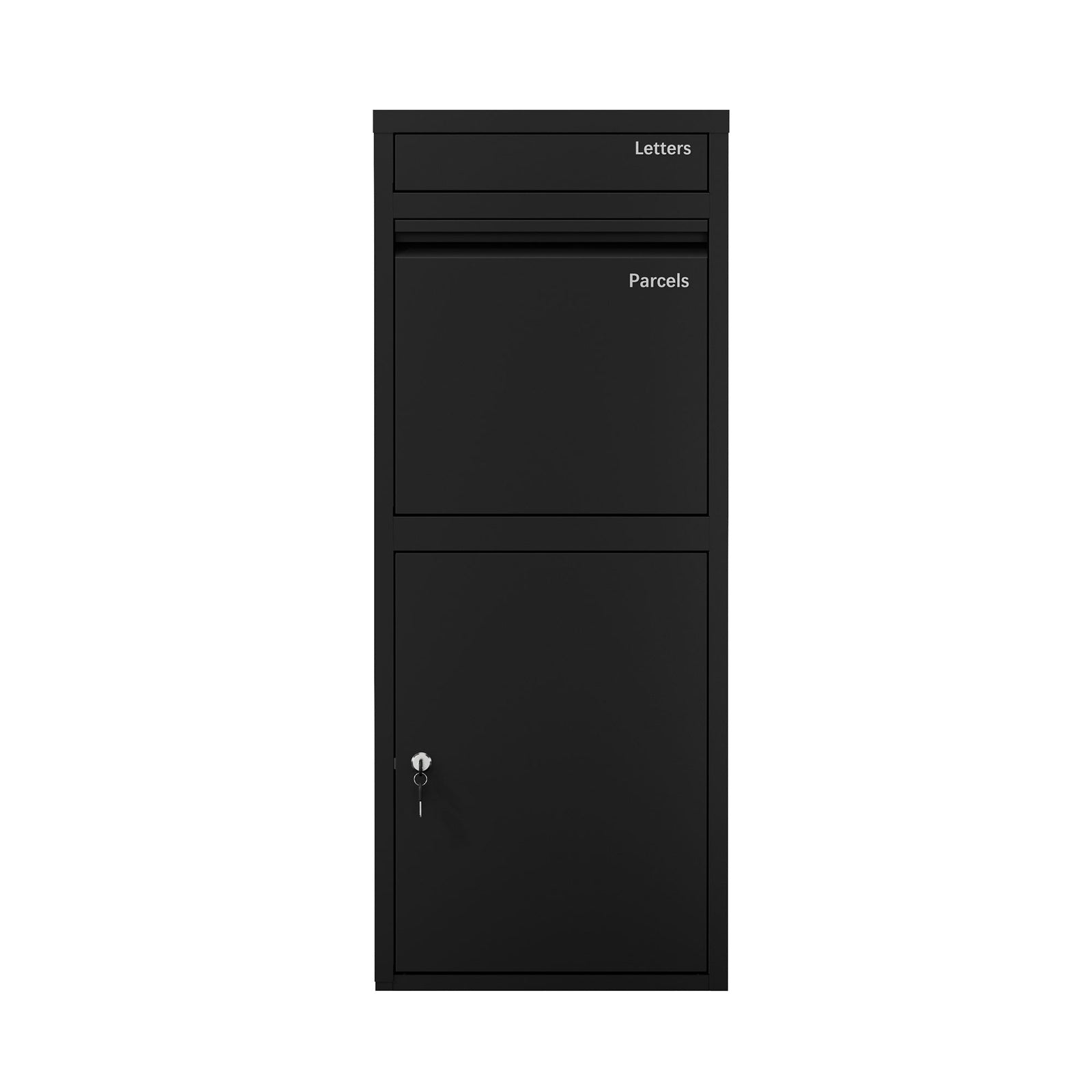 Oikiture Steel Parcel Letterbox Drop Box Package Lockable Storage Black