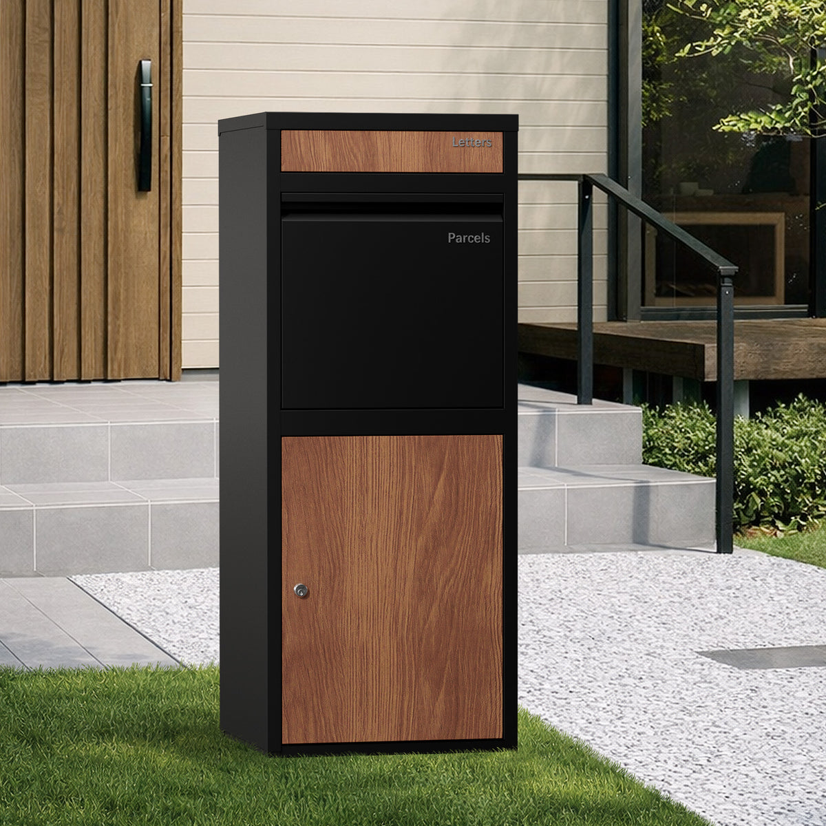 Oikiture Steel Parcel Letterbox Drop Box Package Lockable Storage