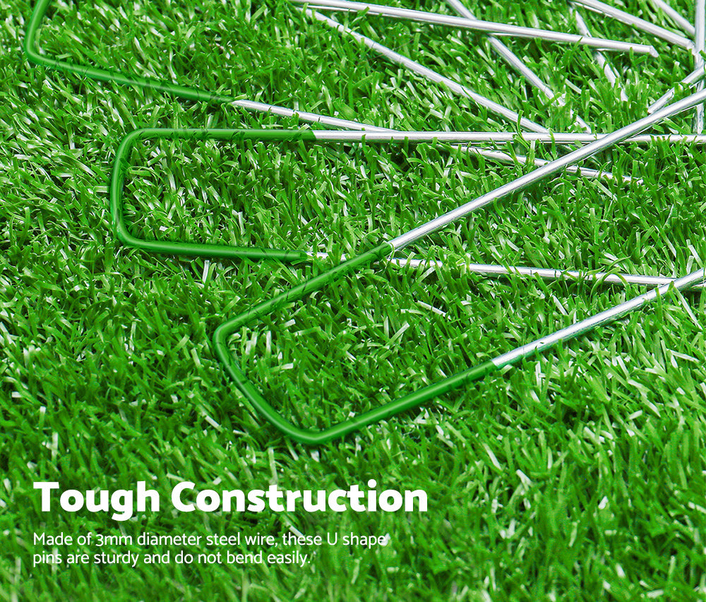 Synthetic Artificial Grass Pins Fake Lawn Turf Weed Mat U Pegs Weedmat 100pcs - Sunyee
