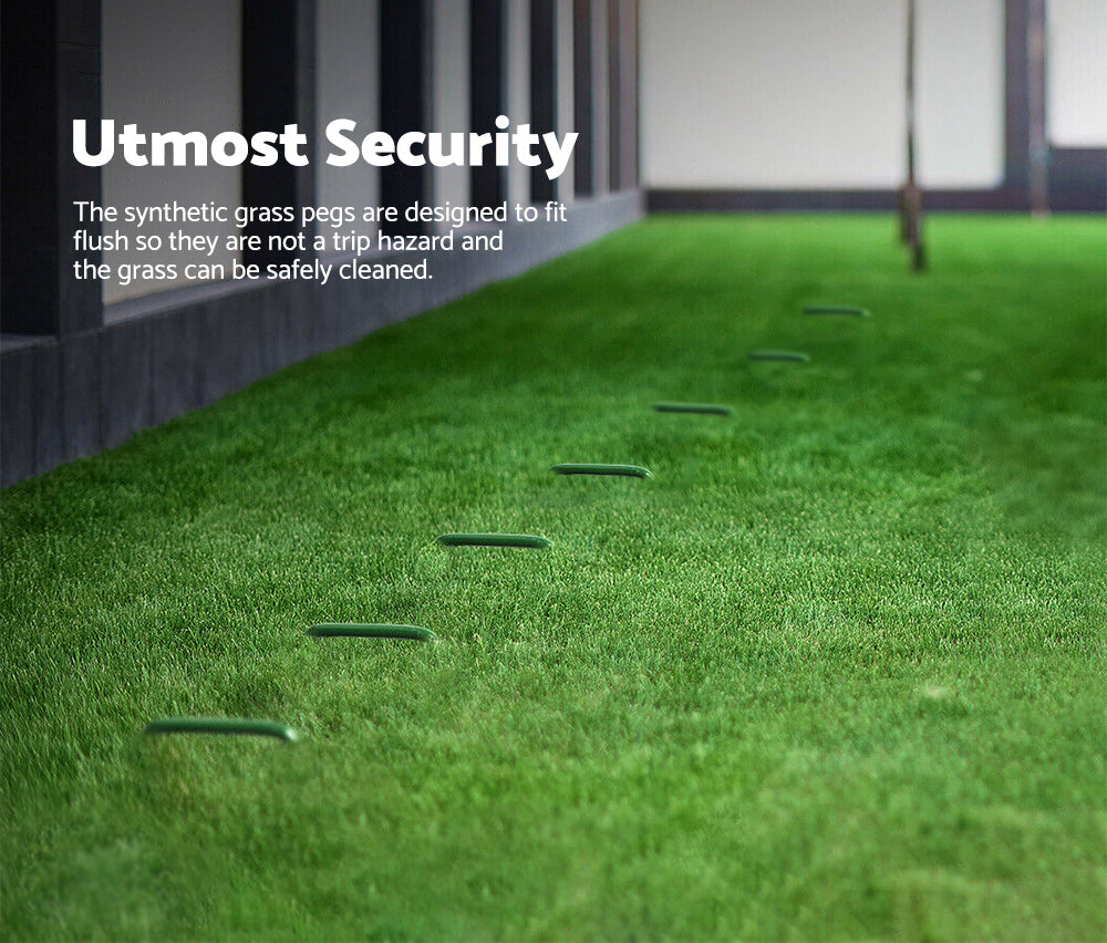 Synthetic Artificial Grass Pins Fake Lawn Turf Weed Mat U Pegs Weedmat 100pcs - Sunyee