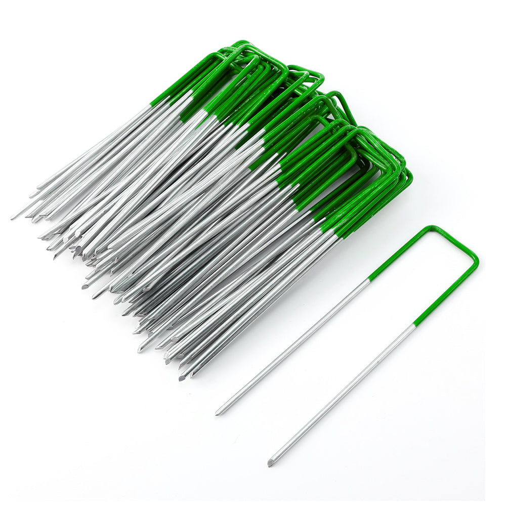Synthetic Artificial Grass Pins Fake Lawn Turf Weed Mat U Pegs Weedmat 200pcs - Sunyee