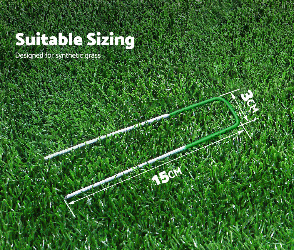 Synthetic Artificial Grass Pins Fake Lawn Turf Weed Mat U Pegs Weedmat 200pcs - Sunyee