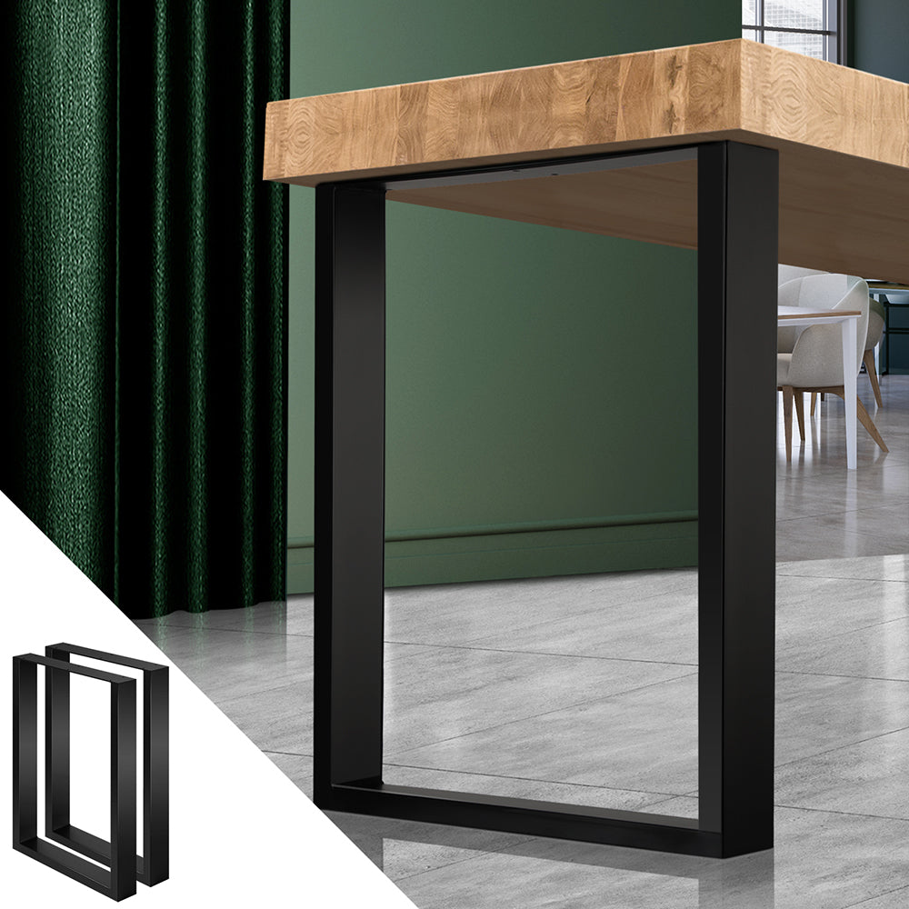 Oikiture 2X Coffee Dining Table Legs Bench Box Steel Metal Industrial 71 X 50CM - Sunyee