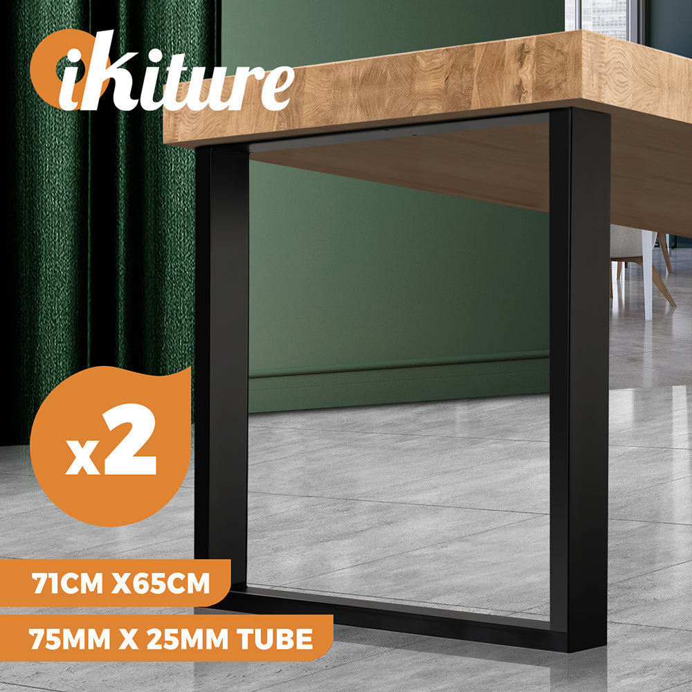 Oikiture 2X Coffee Dining Table Legs Bench Box Steel Metal Industrial 71 X 65CM - Sunyee