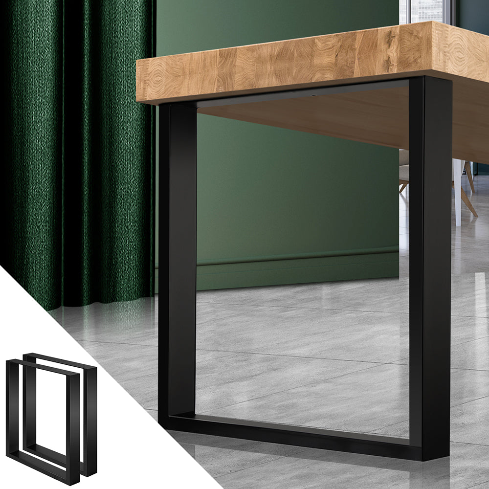 Oikiture 2X Coffee Dining Table Legs Bench Box Steel Metal Industrial 71 X 65CM - Sunyee