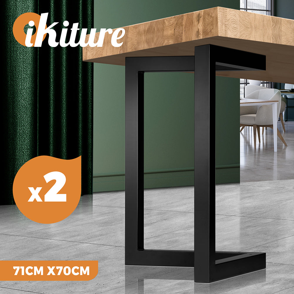 Oikiture 2X Coffee Dining Table Legs Bench Box Steel Metal Industrial 71 X 70CM - Sunyee
