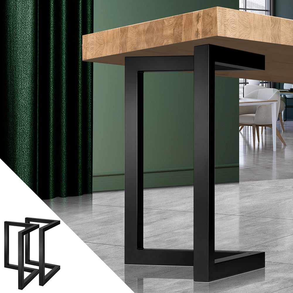 Oikiture 2X Coffee Dining Table Legs Bench Box Steel Metal Industrial 71 X 70CM - Sunyee