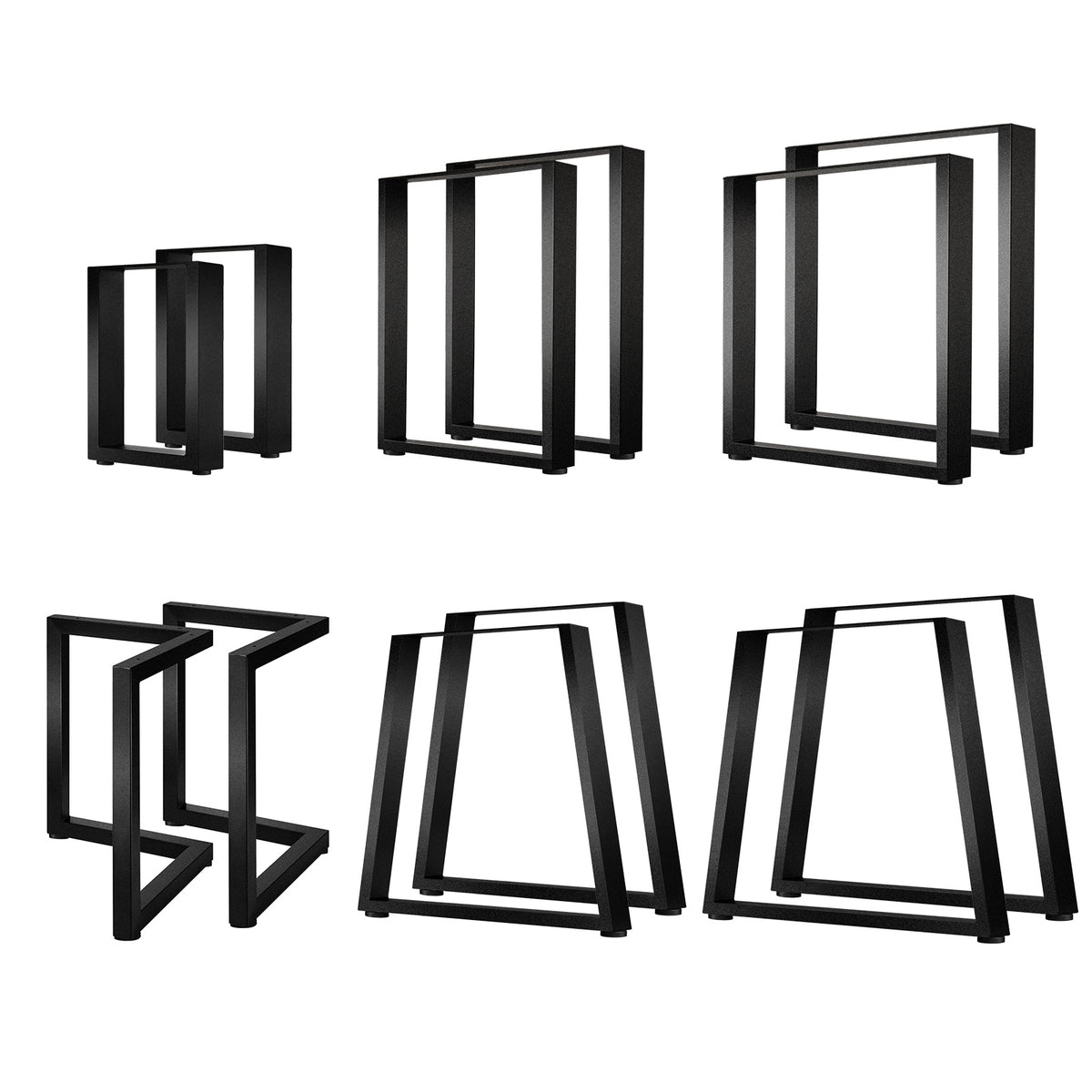 Oikiture 2X/4X Coffee Dining Table Legs Bench DIY Steel Metal Industrial Black