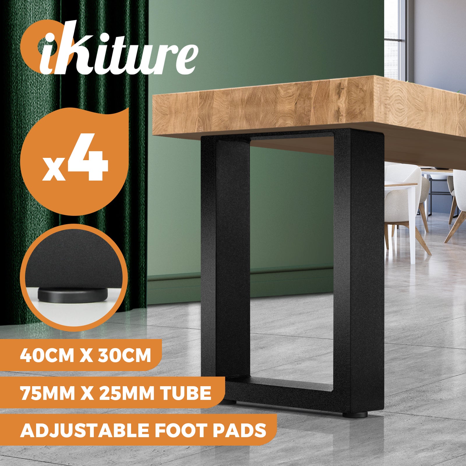 Oikiture 2X/4X Coffee Dining Table Legs Bench Box DIY Steel Metal Industrial