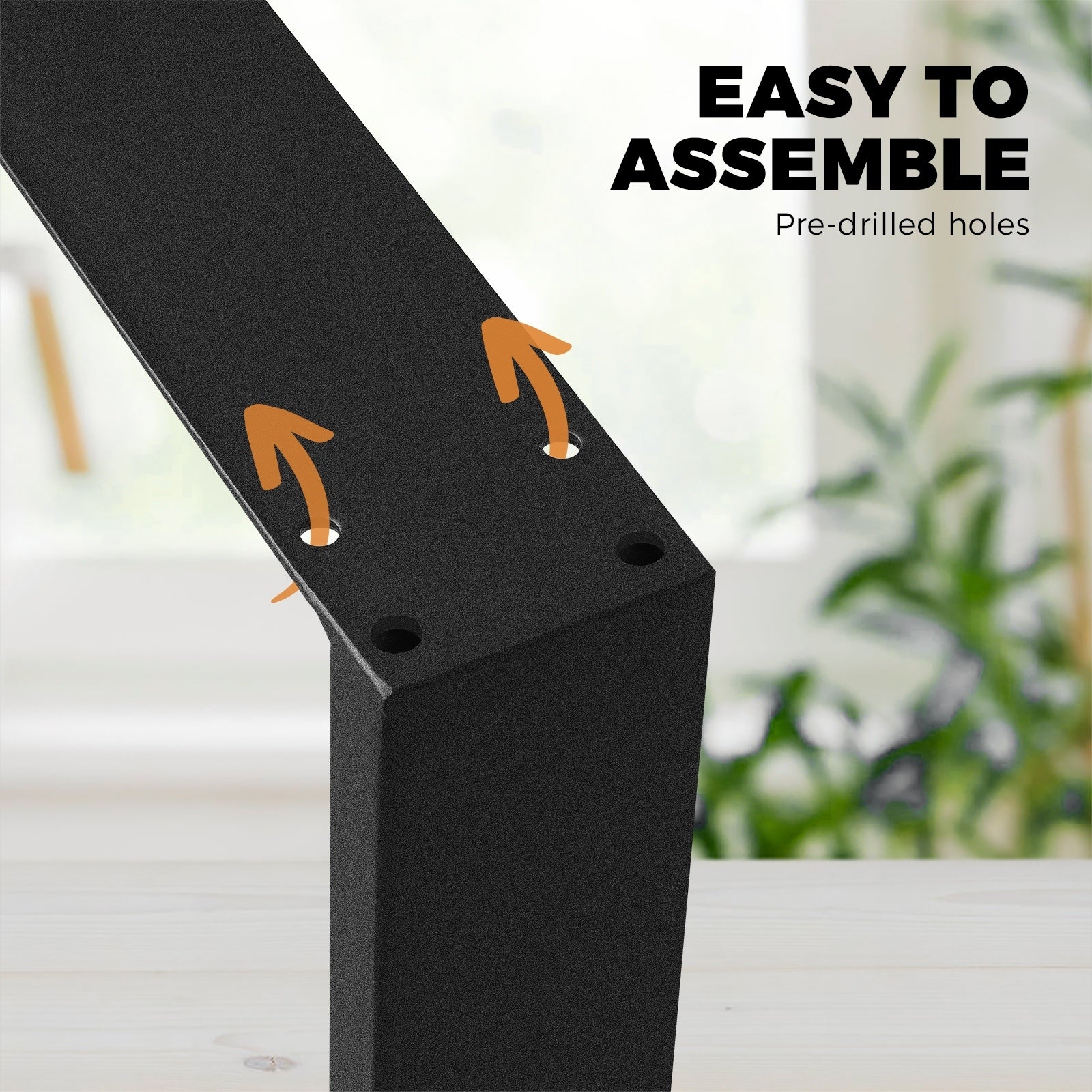 Oikiture 6X Coffee Dining Table Legs Bench Box Steel Metal Industrial 71 X 50CM - Sunyee