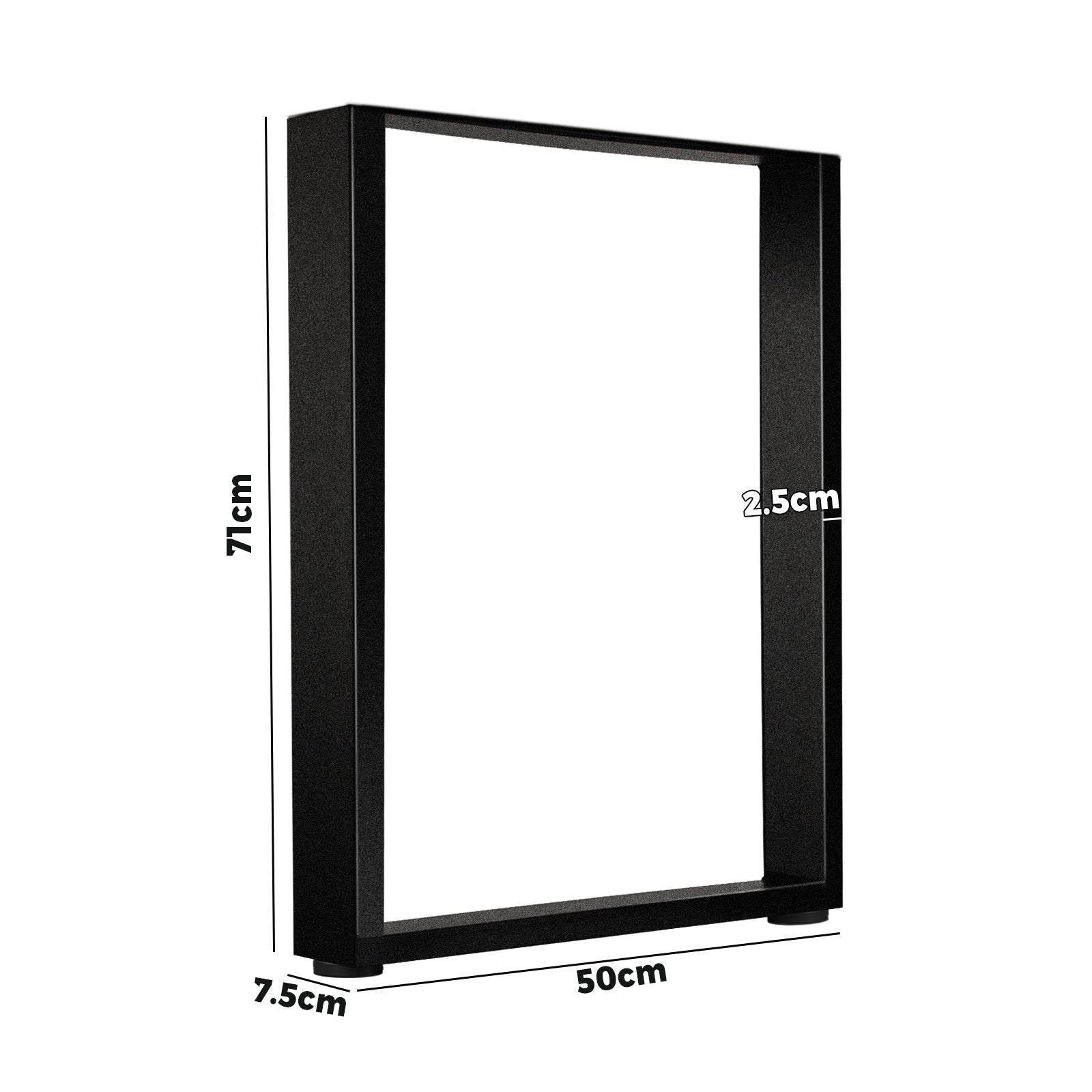 Oikiture 6X Coffee Dining Table Legs Bench Box Steel Metal Industrial 71 X 50CM - Sunyee