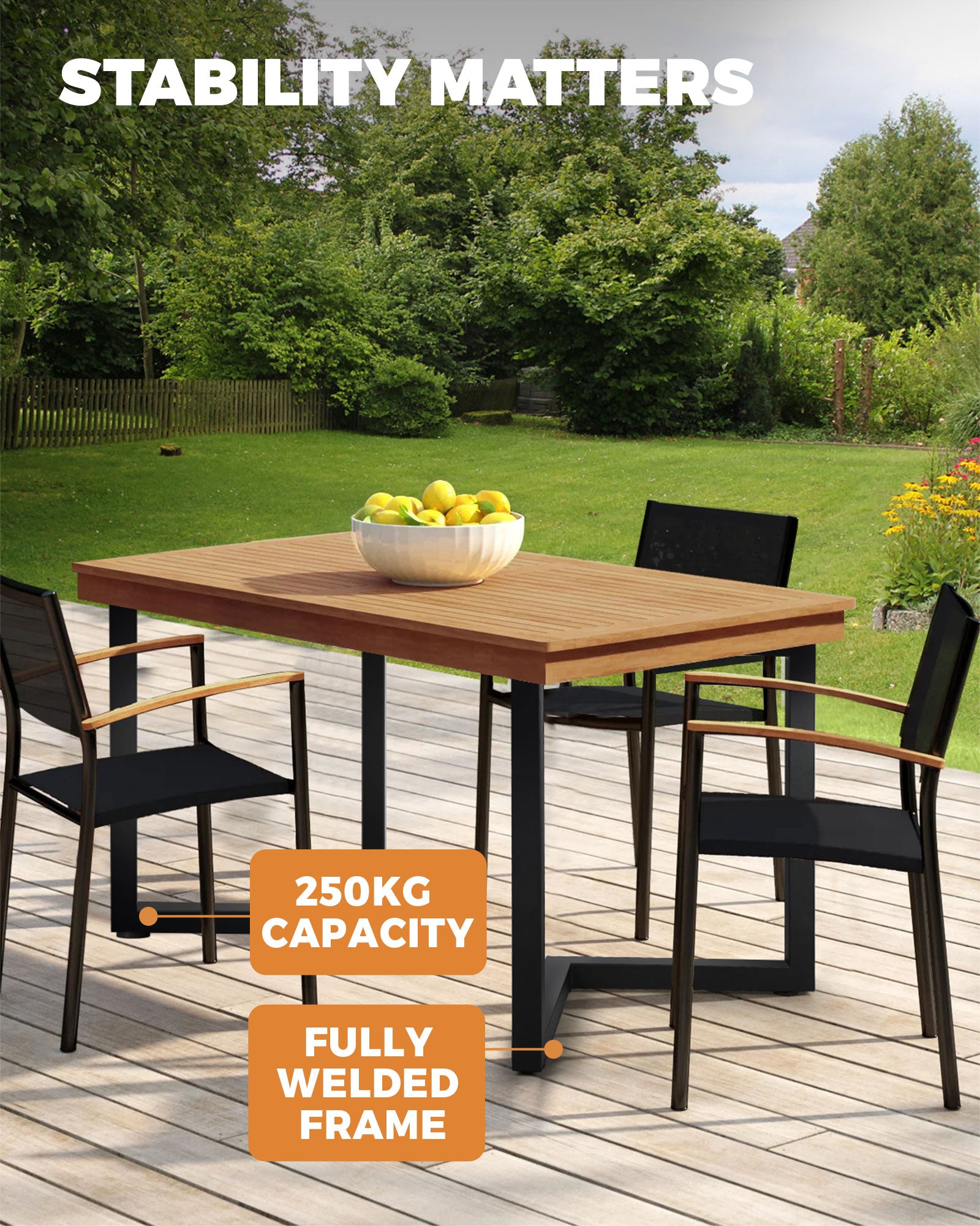 Oikiture 4X Coffee Dining Table Legs Bench Box Steel Metal Industrial 71 X 71CM - Sunyee