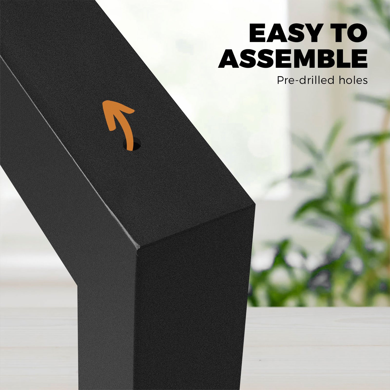 Oikiture 4X Coffee Dining Table Legs Bench Box Steel Metal Industrial 71 X 71CM - Sunyee