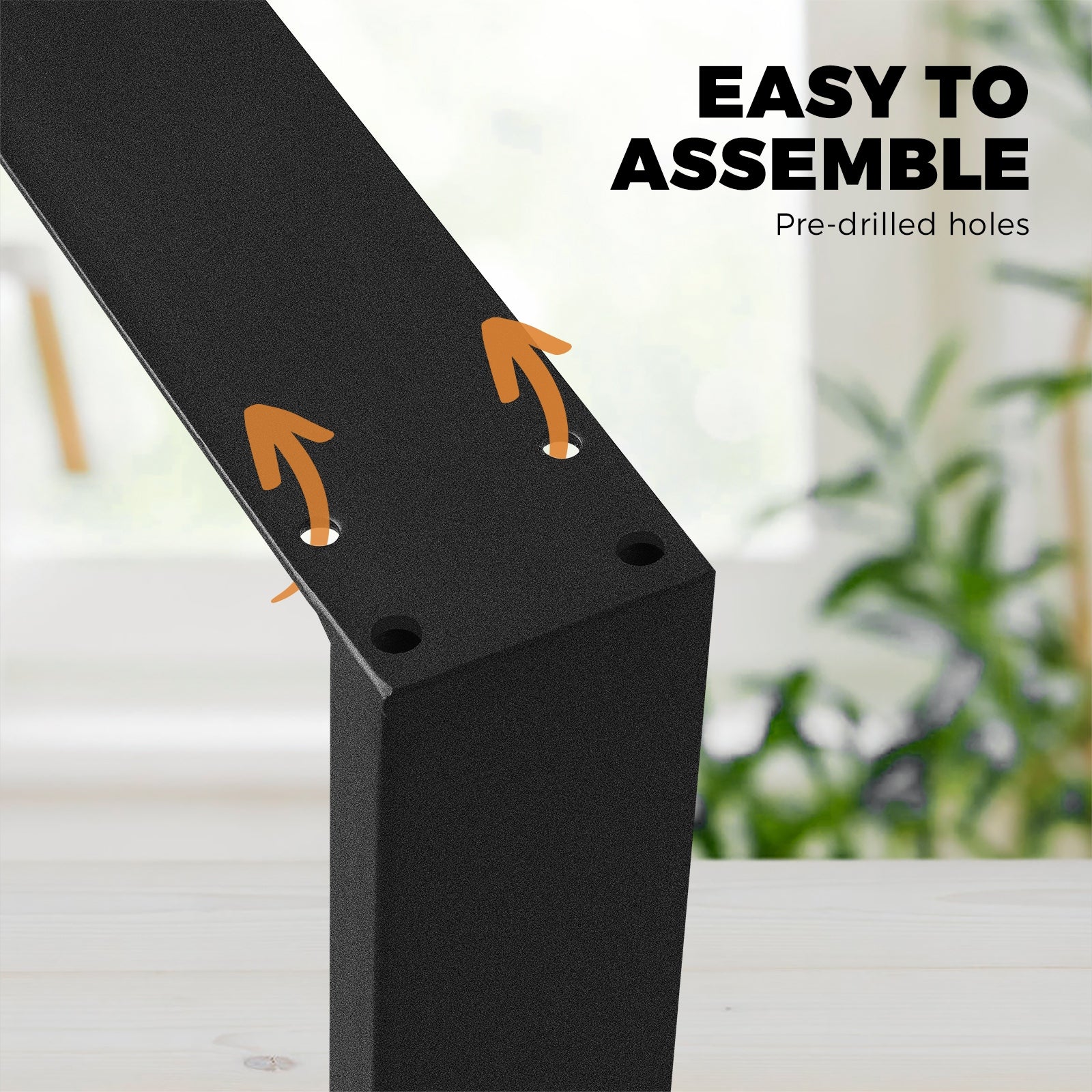 Oikiture 2x Coffee Dining Table Legs Industrial Vintage Bench Trapezoid Metal - Sunyee