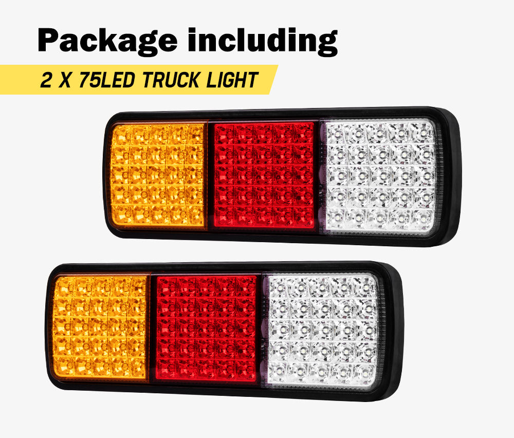 2x LED Tail Lights Stop Indicator Reverse 12V Ute Trailer Caravan Truck Boat ADR - Sunyee