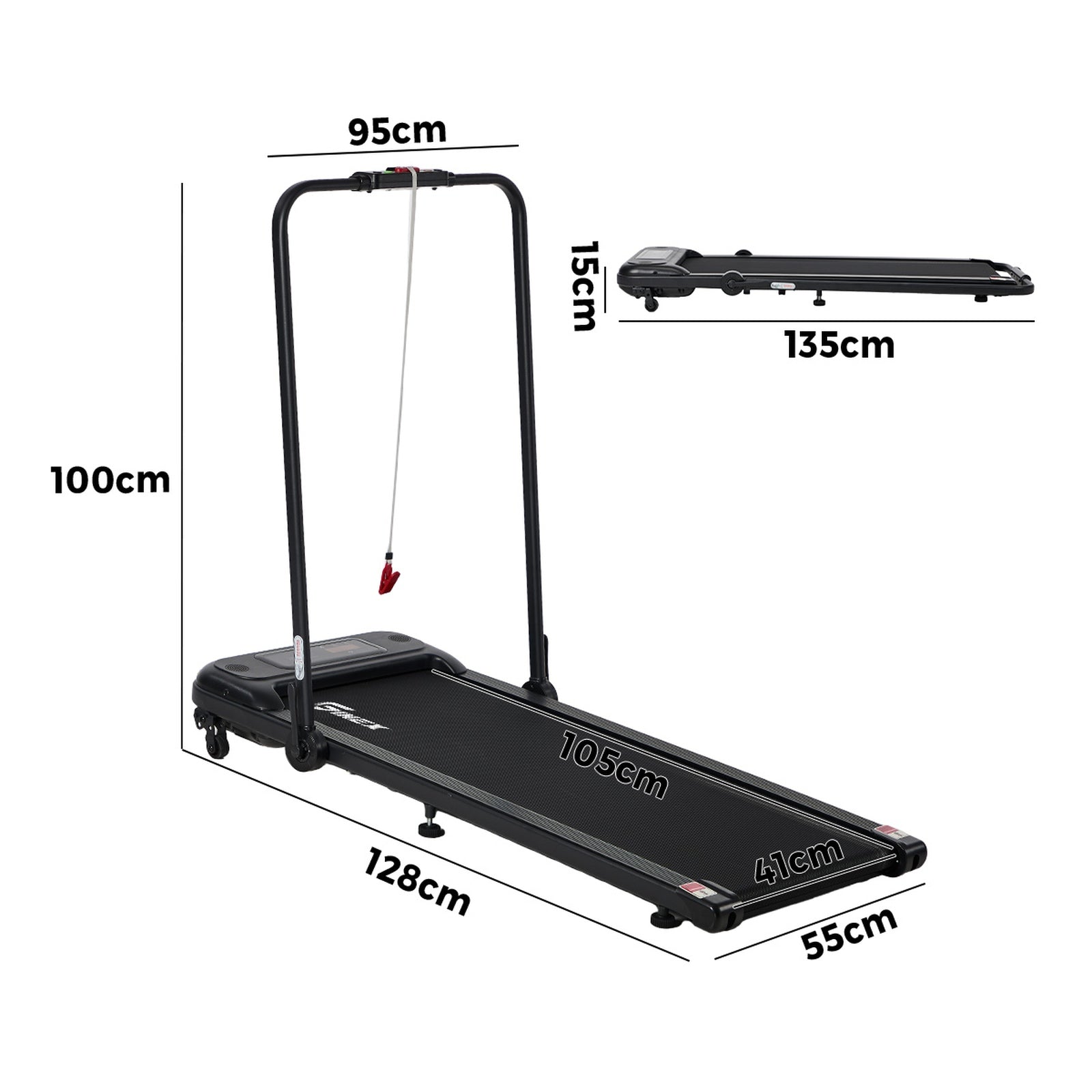 Finex Treadmill Electric Walking Pad 2-in-1 Home Office Gym Fitness Foldable - Sunyee