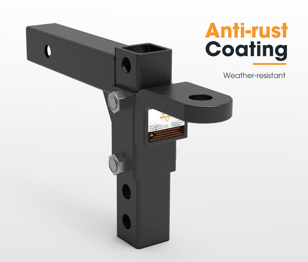 Adjustable Towbar Tow Bar Ball Mount 2" Hitch Towing Trailer 4WD Car 6000lbs - Sunyee